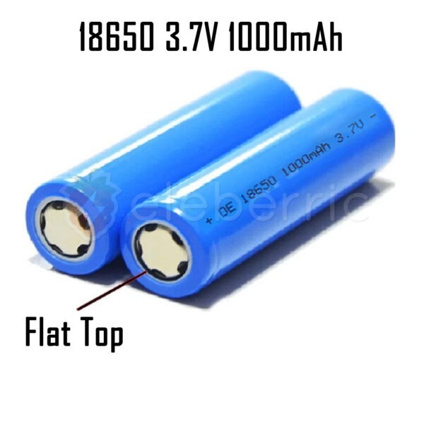 18650 3.7V 1000mAh Li-ion Rechargeable Battery - Image 2