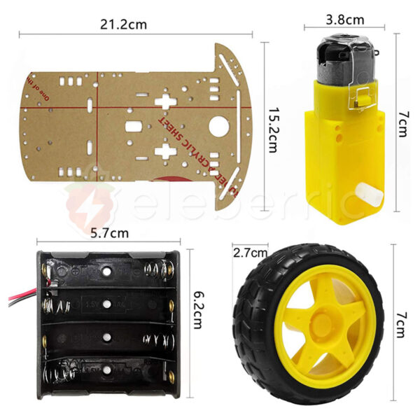 2WD Smart Robotic Car Acrylic Chassis Kit - Image 4