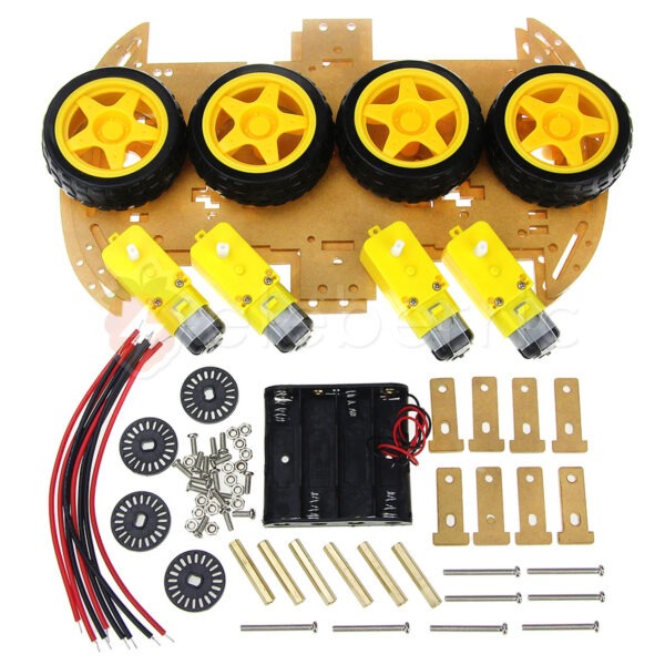 4WD Smart Robotic Car Acrylic Chassis Kit - Image 2