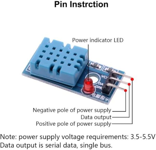 DHT11 Temperature and Humidity Sensor Module - Image 4