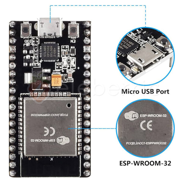 ESP32 WiFi+BLE Dev Board (38 Pin) - Image 6