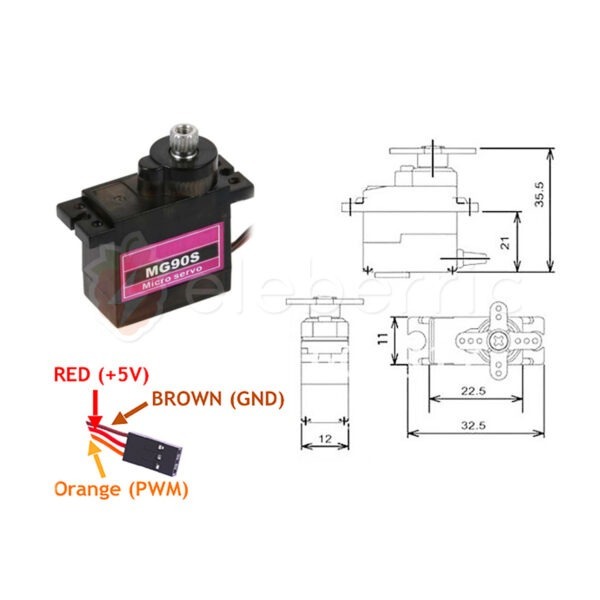 MG90S Metal Gear Servo Motor - Image 4