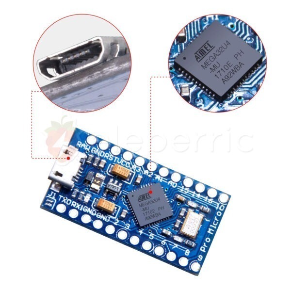 Arduino Pro Micro ATMega32U4 16MHz 5V Development Board - Image 4