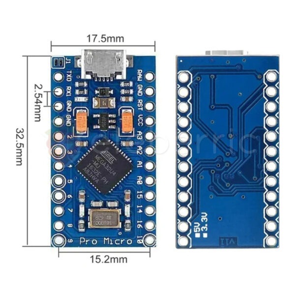 Arduino Pro Micro ATMega32U4 16MHz 5V Development Board - Image 5