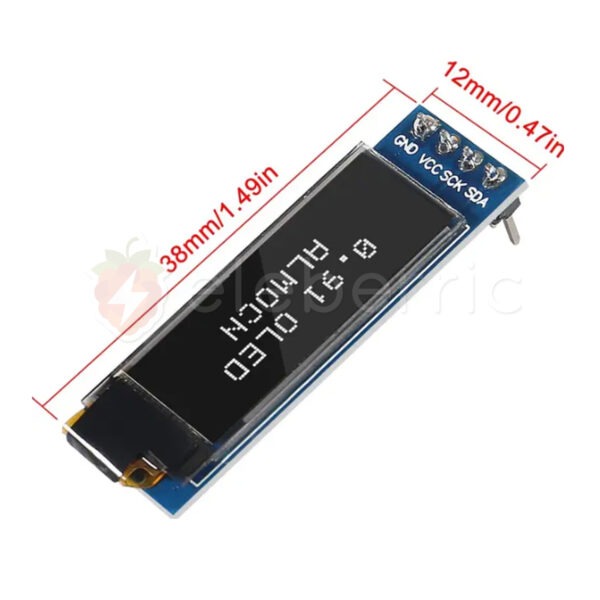 0.91 inch OLED Display White 128x32 I2C IIC 4 Pin - Image 4