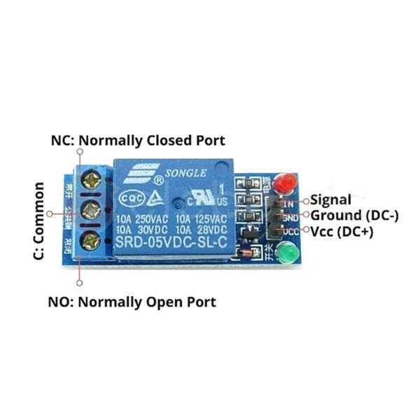 1 Channel 5V Relay Module with LED Indicator - Image 3