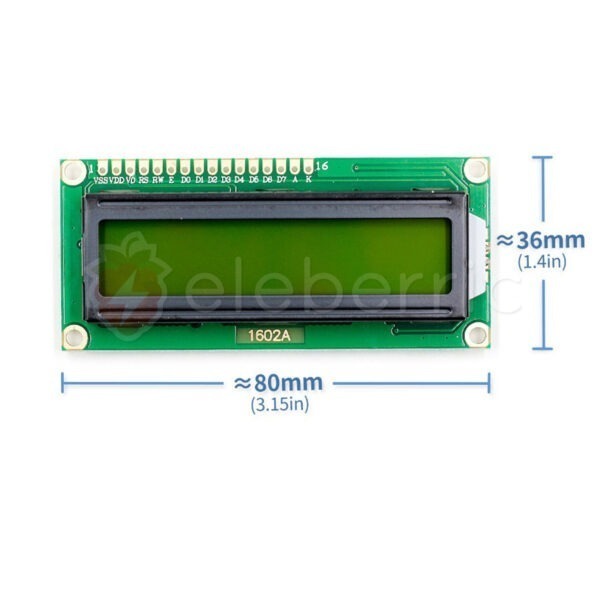 1602 LCD Display Yellow Backlight - Image 5