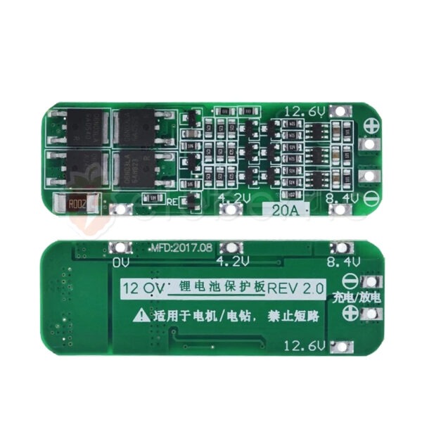 3S 20A 18650 Li-ion Battery Series 4.2V 8.4V 12.6V BMS Charger Protection Module - Image 2