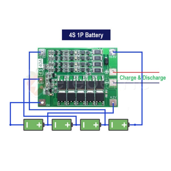 4S 40A Balanced Version 18650 Li-ion Battery Series 14.8V 16.8V BMS Charger Protection Module - Image 5