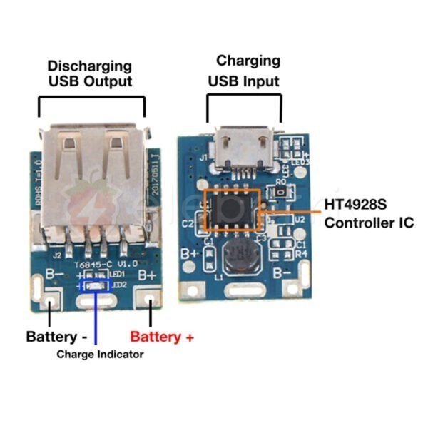 5V Step Up Boost Single Cell Power Bank Module 134N3P - Image 4