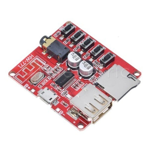 Bluetooth 4.1 HW-771 MP3 Decoder Audio Receiver 5V Board with Controls TF Card for Car Speaker - Image 2