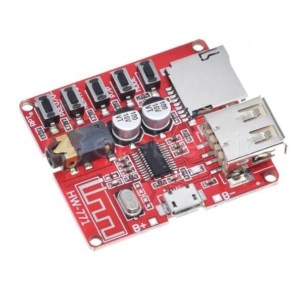 Bluetooth 4.1 HW-771 MP3 Decoder Audio Receiver 5V Board with Controls TF Card for Car Speaker