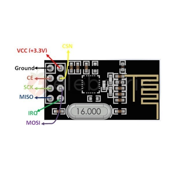 NRF24L01 2.4GHz Wireless Transceiver Module - Image 7