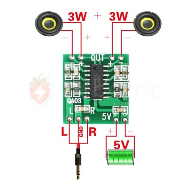 PAM8403 3W + 3W Mini Class D Stereo Amplifier - Image 3