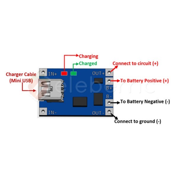 TP4056 5V 1A Micro USB Charger without Protection - Image 4