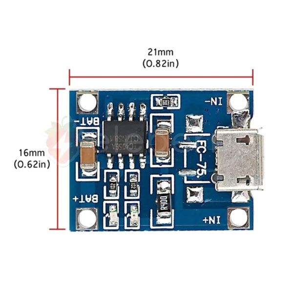 TP4056 5V 1A Micro USB Charger without Protection - Image 5