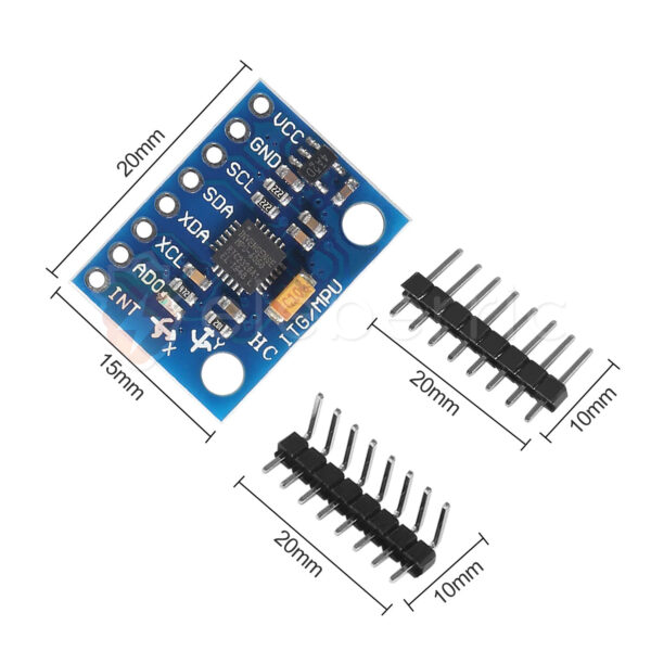 MPU6050 Accelerometer Gyro 6DOF 3 Axis Sensor Module Dimensions