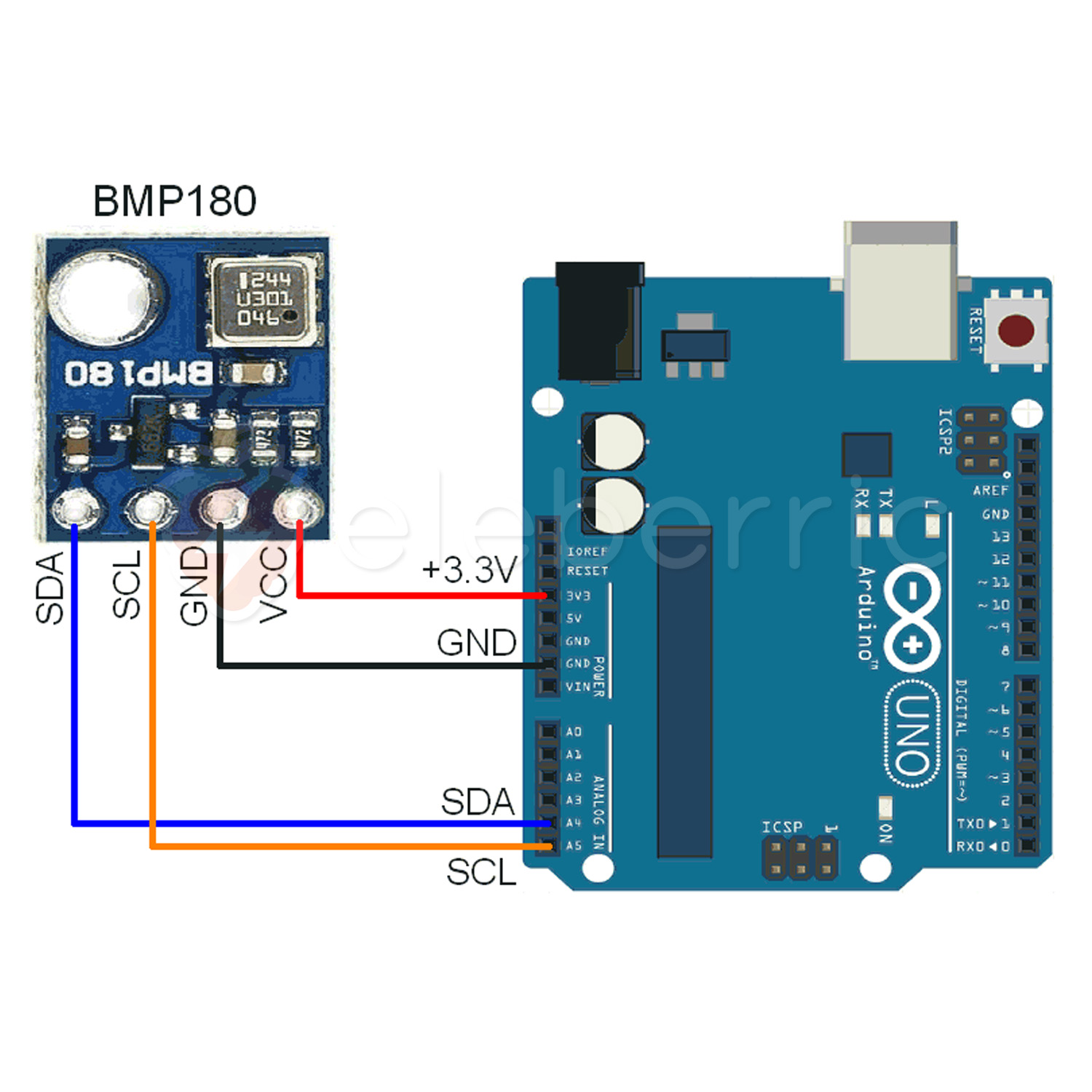 BMP180 Digital Barometric Pressure Sensor Module - eleberric