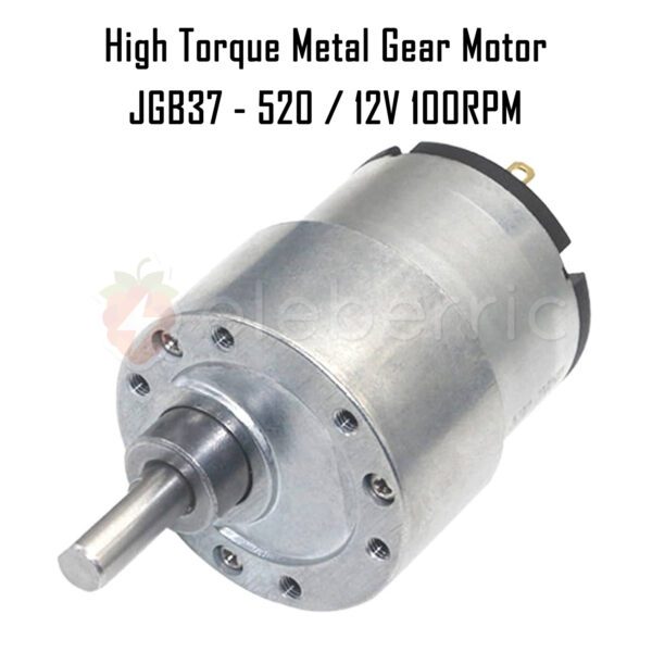 JGB37-520 12V 100RPM High Torque Metal Gear Motor