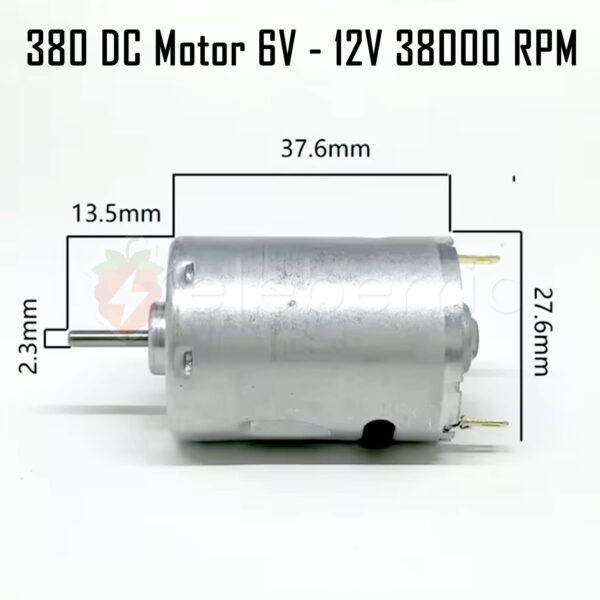 380 DC Motor 6V - 12V DC 38000 RPM - Image 6