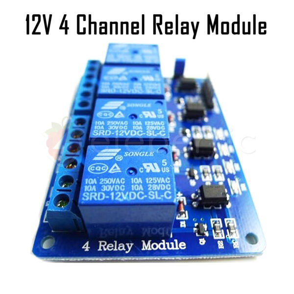 4 Channel 12V Relay Module with Optocoupler - Image 3