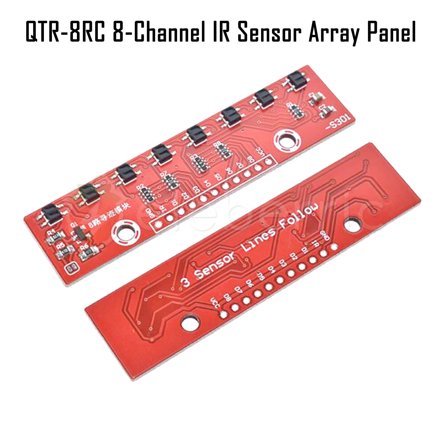QTR-8RC 8 Channel IR Line Tracking Sensor Array Panel - eleberric
