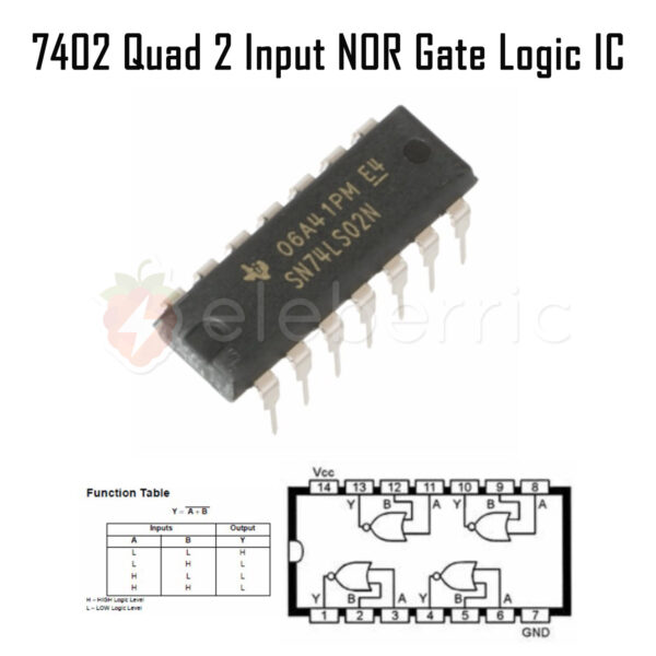 7402 Quad 2 Input NOR Gate Logic IC - Image 4