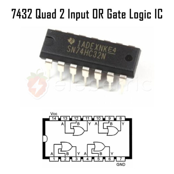 7432 Quad 2 Input OR Gate Logic IC - Image 3