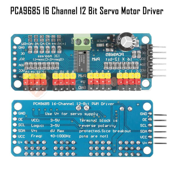 PCA9685 16 Channel 12 Bit Servo Motor Driver - Image 3