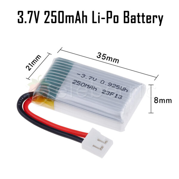 3.7V 250mAh 1S Li-Po Rechargeable Battery - Image 5