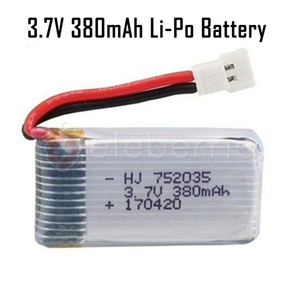 3.7V 380mAh 1S Li-Po Rechargeable Battery - Image 2