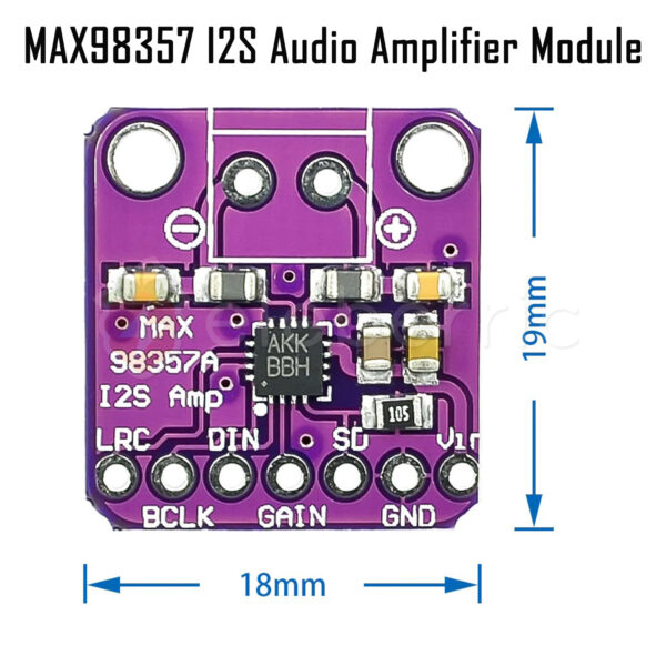 MAX98357 I2S 3W Class D Audio Amplifier Module - Image 4