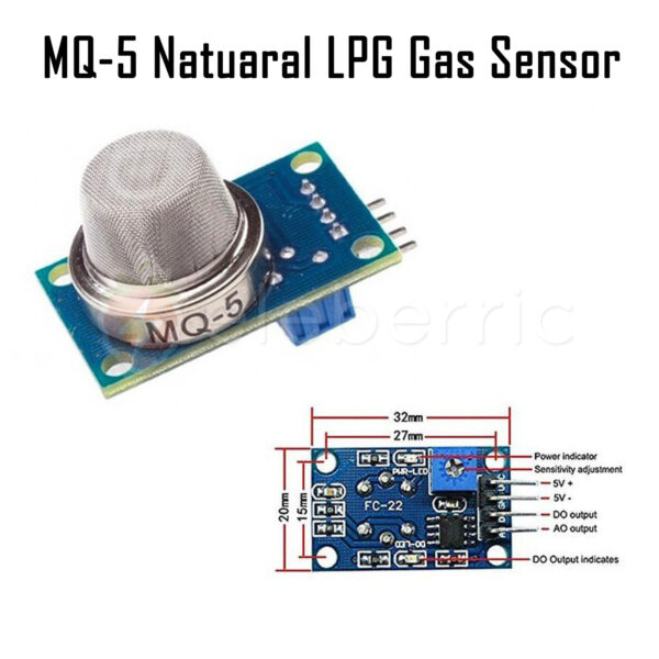 MQ-5 LPG Methane Natural Gas Sensor Module - Image 7